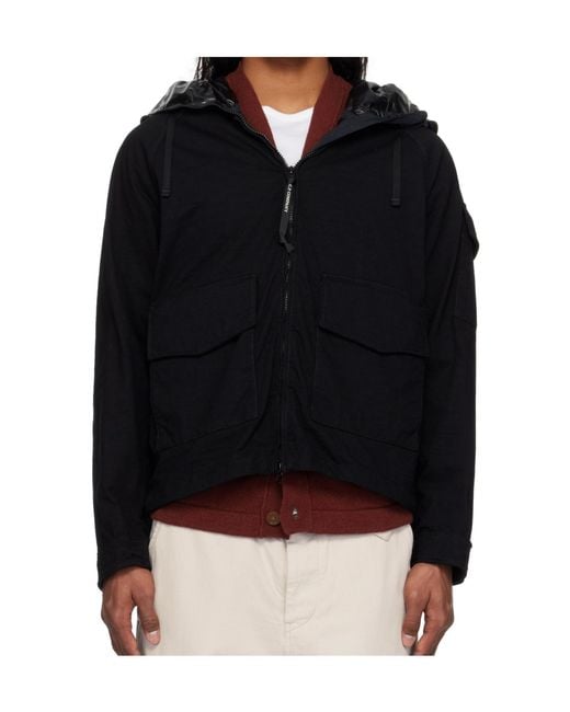 C P Company Black Knj Jacket for men
