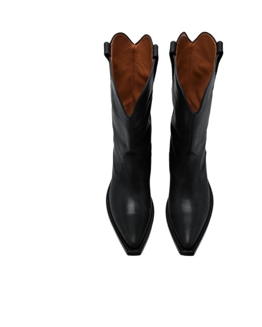 Maison Margiela Black Heel-Less Western Boots