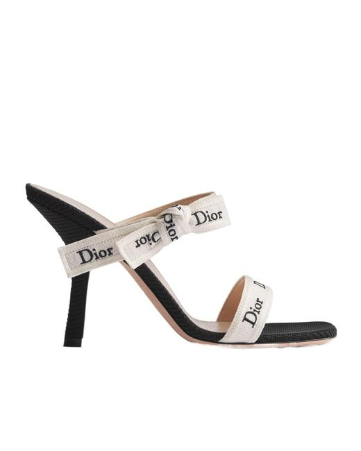 Dior Metallic Heeled Sandal With J'A Straps