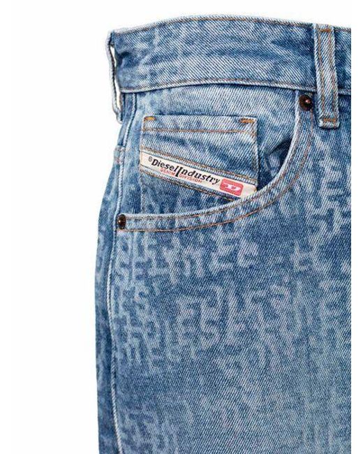 DIESEL Blue 1999 Straight-Leg Logo Patch Jeans