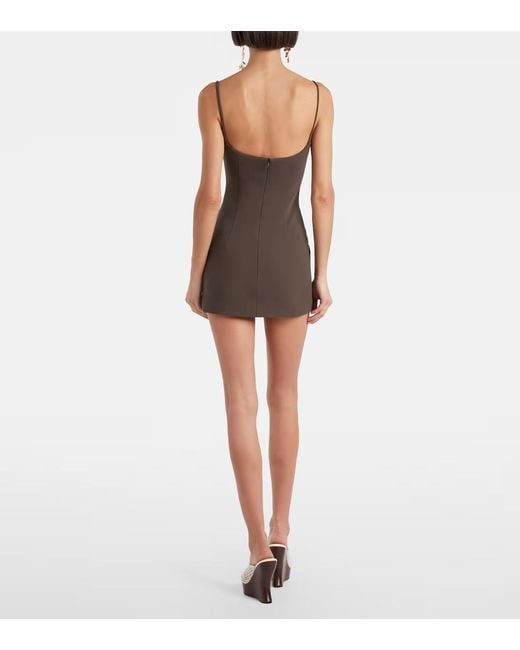 Magda Butrym Brown Wool-Blend Minidress