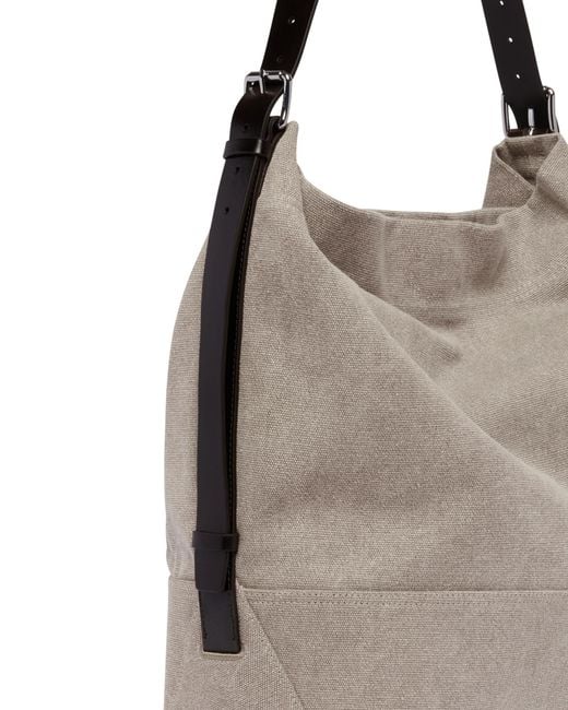 Lemaire Gray Belted Shoulder Bag With Top Handle for men