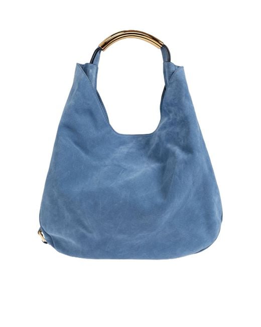 Moschino Blue Handle Me Tote Bag
