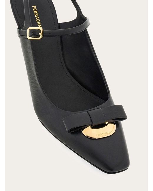 Ferragamo Black Open-Heeled High Heels