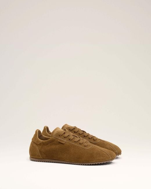 AMI Brown Ami Round-Toe Lace-Up Sneakers for men