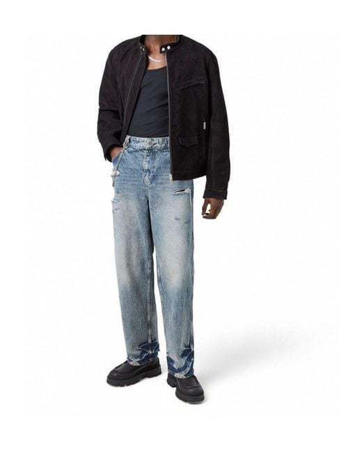 Represent Black Slim-Fit Casual Jacket for men