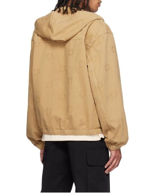 Givenchy Natural Logo Detailed Zip-Up Hooded Jacket for men