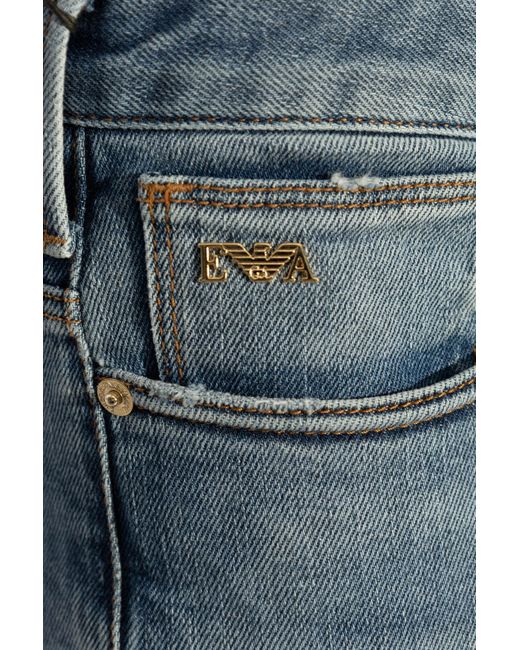 Emporio Armani Blue Jeans With Vintage Effect for men