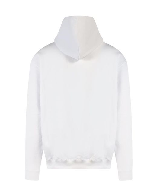 VTMNTS White Long Sleeved Barcode Patch Hoodie for men