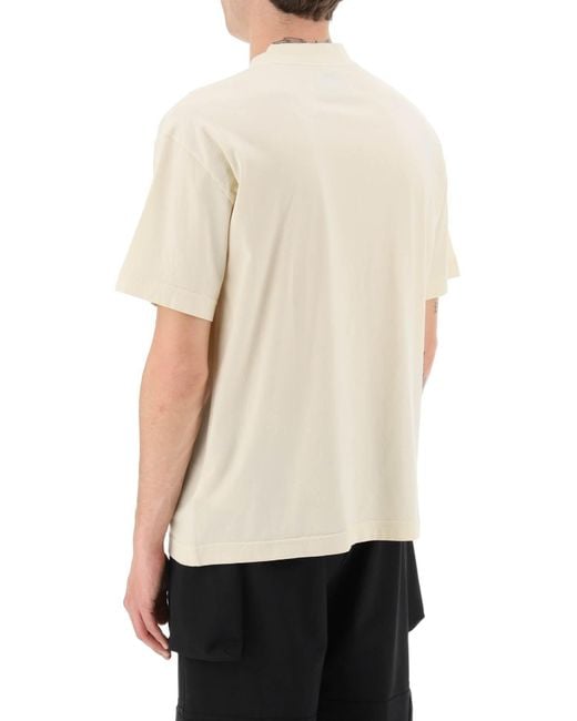 Bonsai White Logo-Printed Crewneck T-Shirt for men