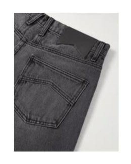 Rhude Gray Belt-Loop Jeans for men