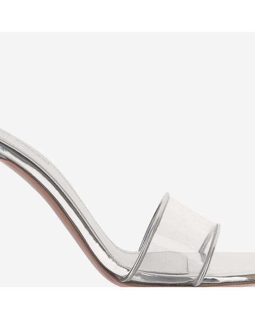AMINA MUADDI White Transparent High-Heeled Sandals