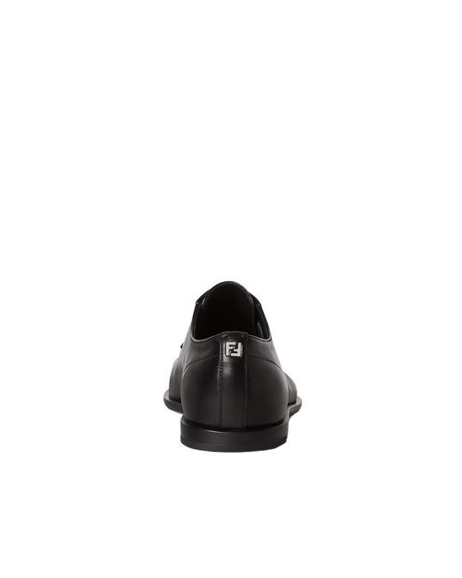 Fendi Black Squared Ff Lace-Up Shoes for men