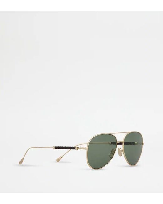 Tod's Green Full-Rim Sunglasses for men