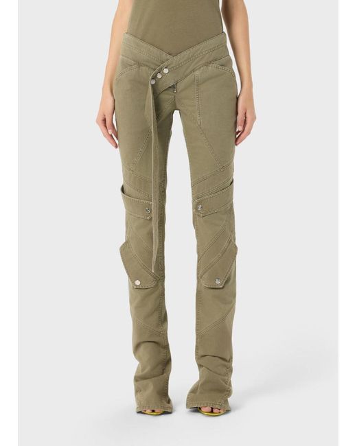 Blumarine Green Belted Trousers