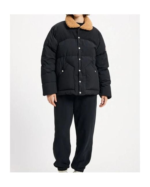 Pyrenex Black Lapel Long-Sleeved Down Jacket for men