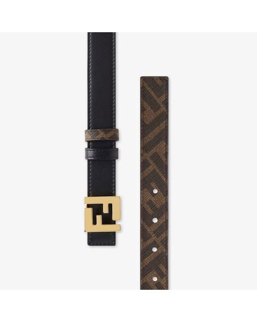 Fendi White Squared Ff Reversible Belt for men
