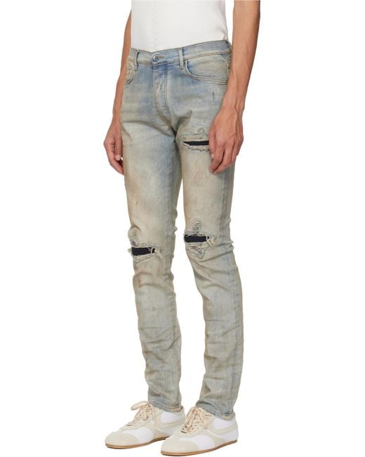 Amiri Gray Mx1 Skinny Distressed Jeans for men