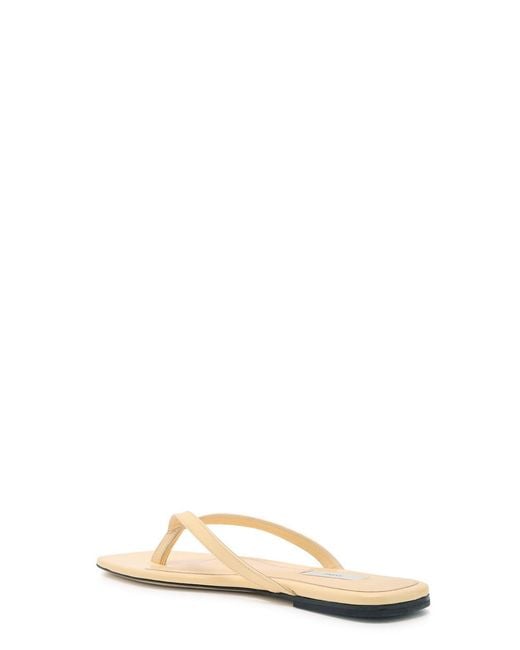 Totême Natural Patent Leather Flip Flops