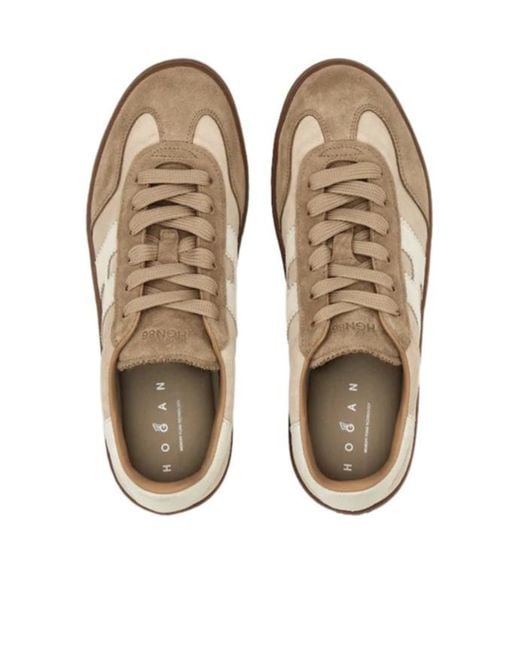 Hogan Brown Cool Side H Patch Sneakers