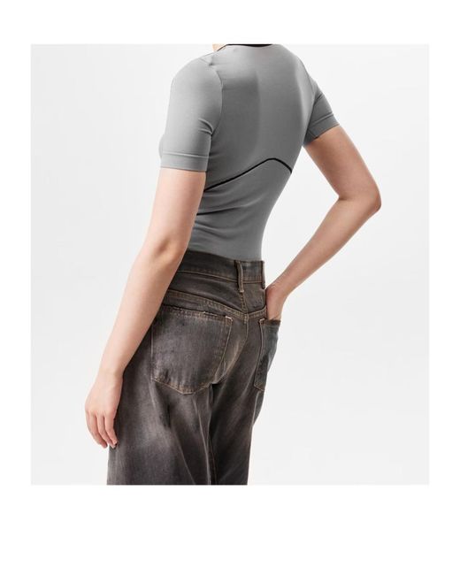 Off-White c/o Virgil Abloh Gray Seamless Bodysuit