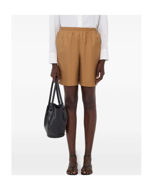 Loulou de Saison Brown Zinia Lds Twill Bermuda Shorts
