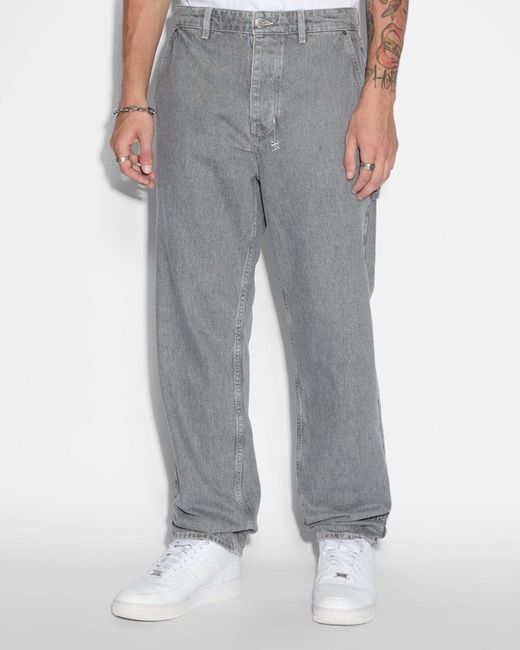 Ksubi Gray Belt-Loop Jeans for men