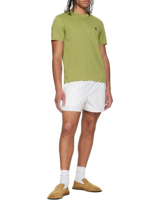 AMI White Elasticated Shorts for men