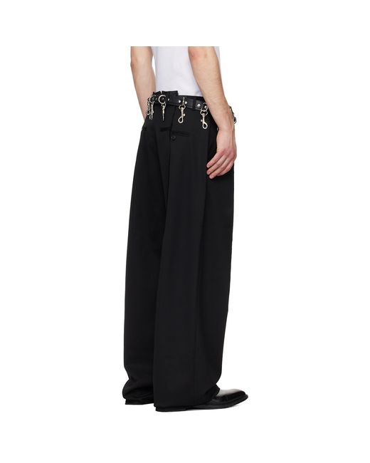Vetements Black Casual Pants With Belt Loops for men