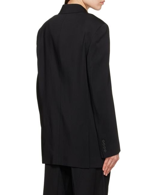 The Row Black Tristana Double-Breasted Blazer
