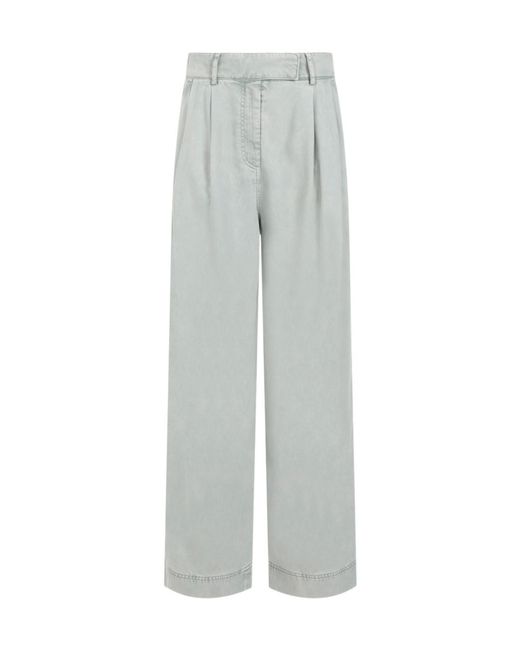 Giorgio Armani Gray Lyocell Palazzo Pants