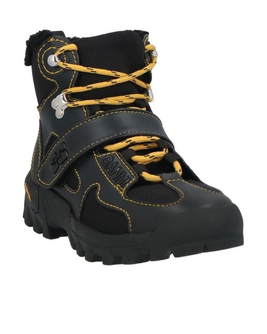 Ganni Black Minimalist Hiking Boots