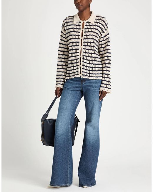 Rag & Bone Gray Striped Long-Sleeve Knit Sweater