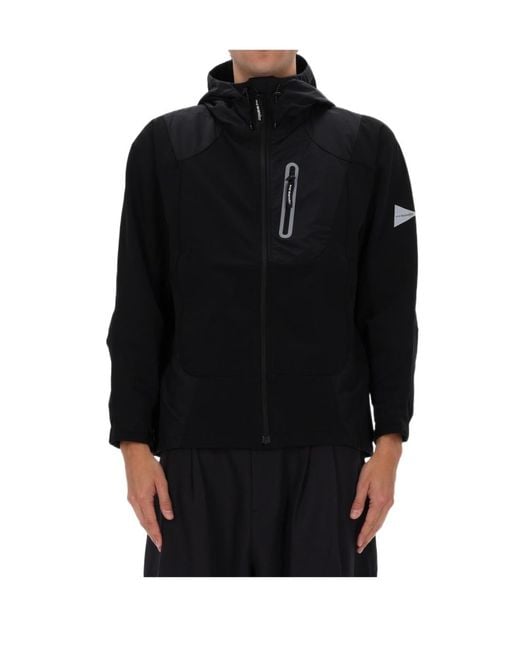 And Wander Black Stretch Shell Jacket for men