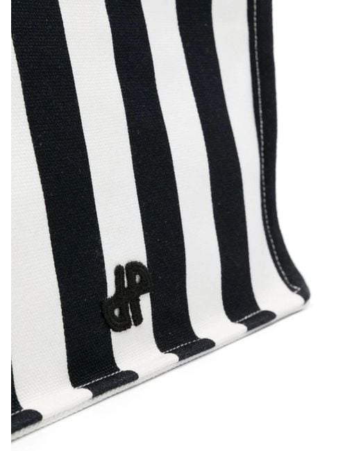 Patou Black Striped Everyday Tote Bag