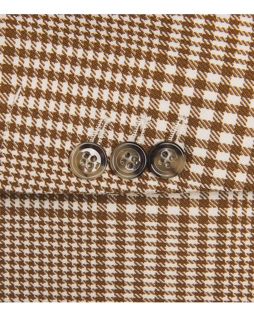 AMI Natural Ami Checked Single-Breasted Blazer for men