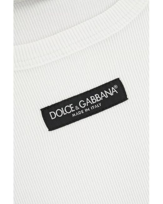 Dolce & Gabbana White Sleeveless Vest