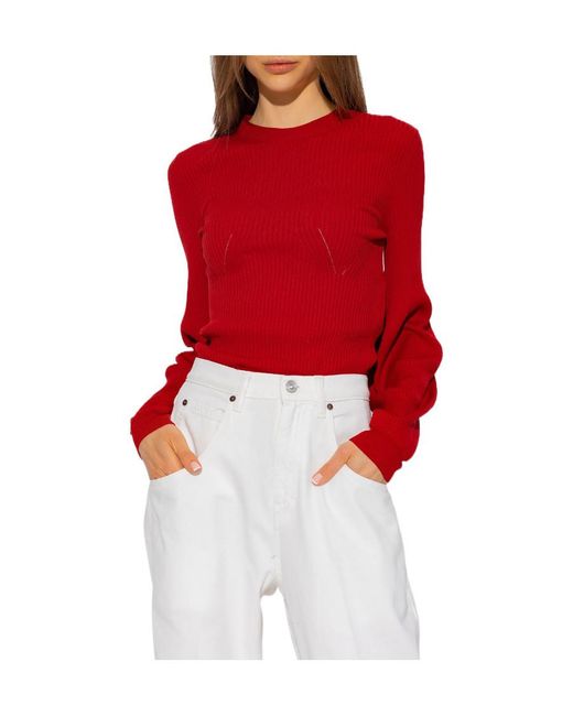 Stella McCartney Red Rib Sweater