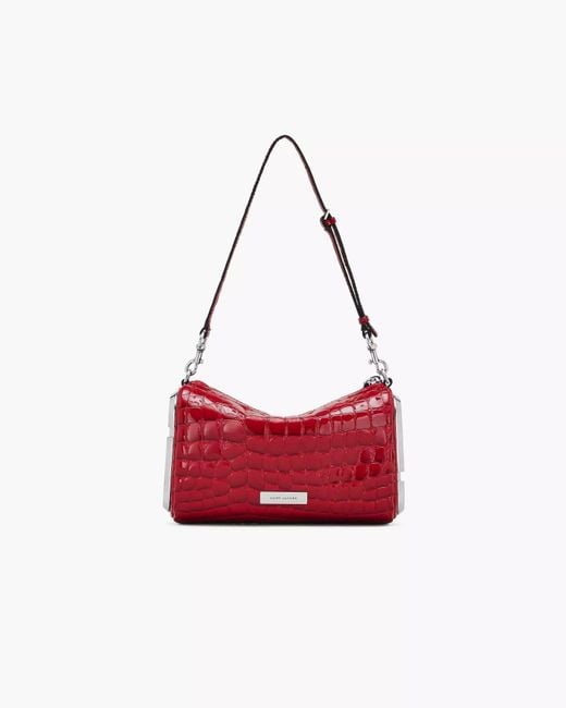 Marc Jacobs Red The Glossy Embossed Snapshot Shoulder Bag