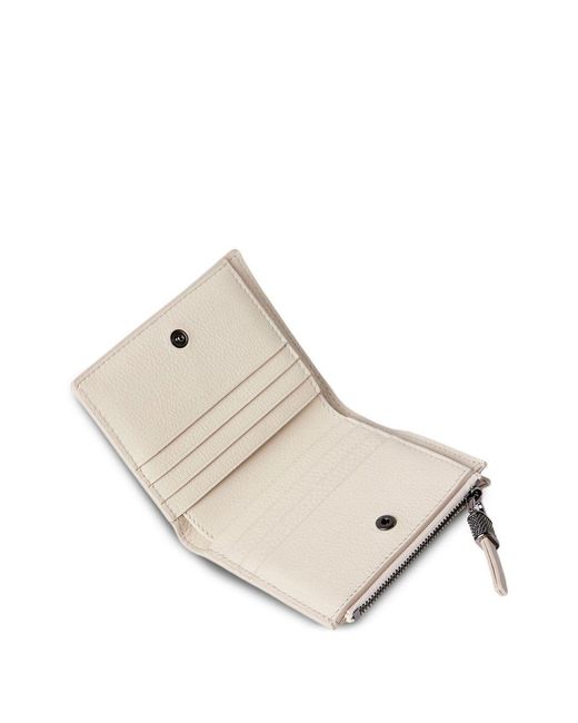 Brunello Cucinelli Natural Grained Zip Wallet