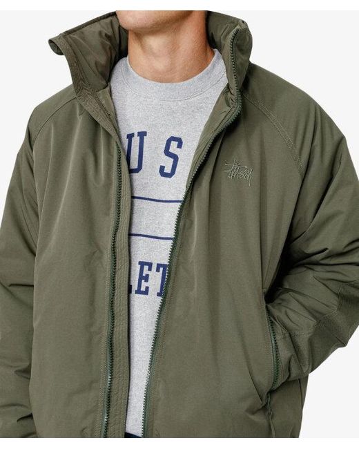 Stussy Green Long-Sleeved Casual Jacket for men