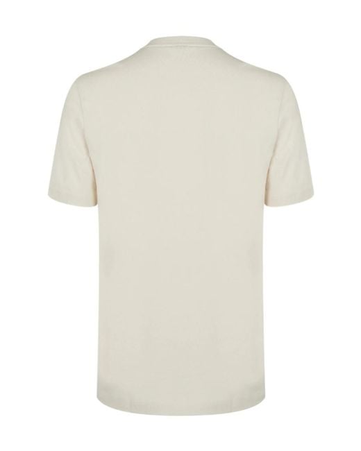 Boss White Logo Round-Neck T-Shirt for men