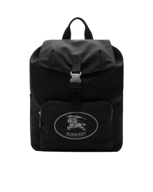 Burberry Black Orkney Flap Backpack for men