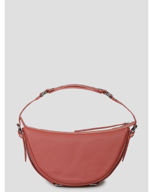 By Far Pink Gib Zip-Up Shoulder Bag