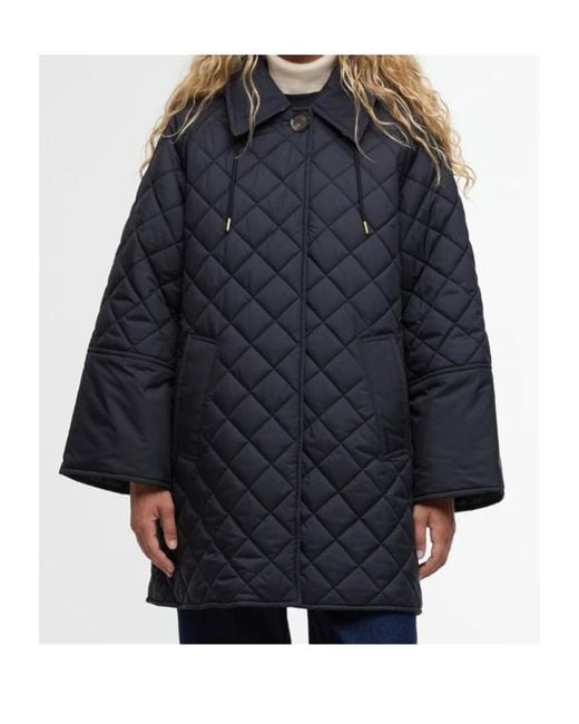 Barbour Blue Long-Sleeved Cotton-Padded Jacket