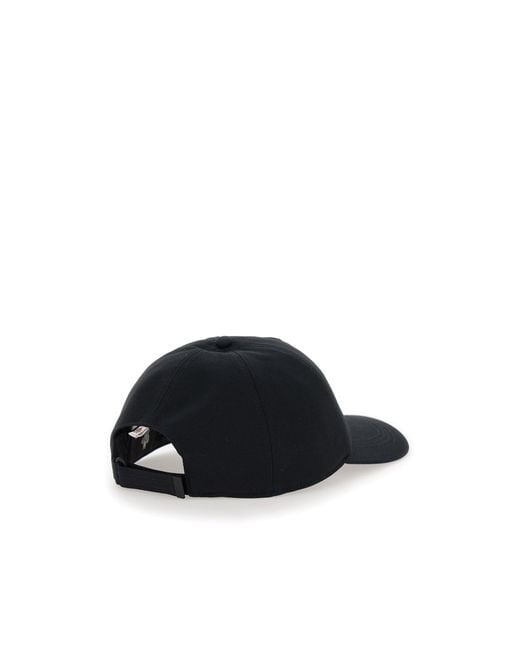 Moncler Black Gabardine Baseball Cap for men