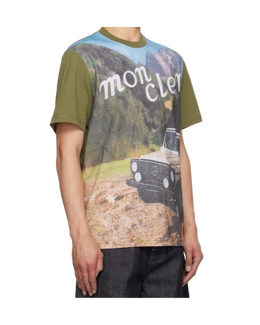 Moncler Gray X Mercedes-Benz By Nigo Printed Cotton T-Shirt for men