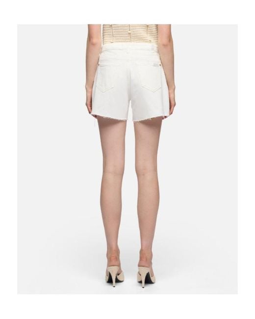 7 For All Mankind White Pocket Shorts