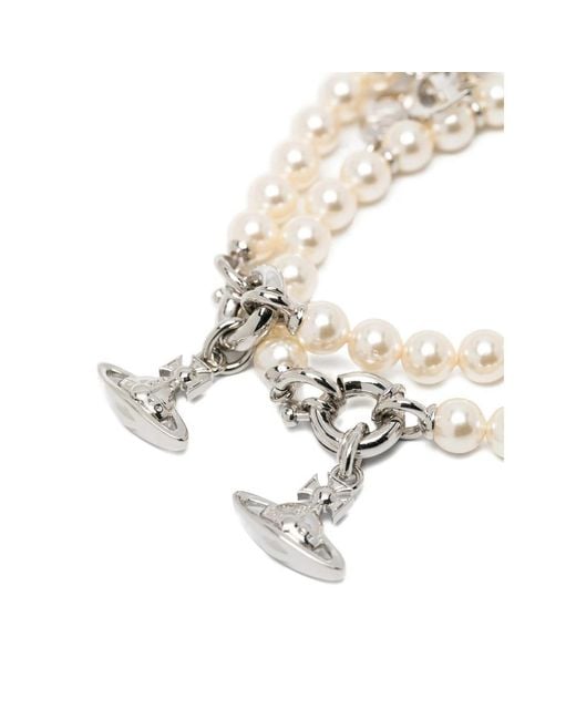 Vivienne Westwood White Leanne Twin Bracelet