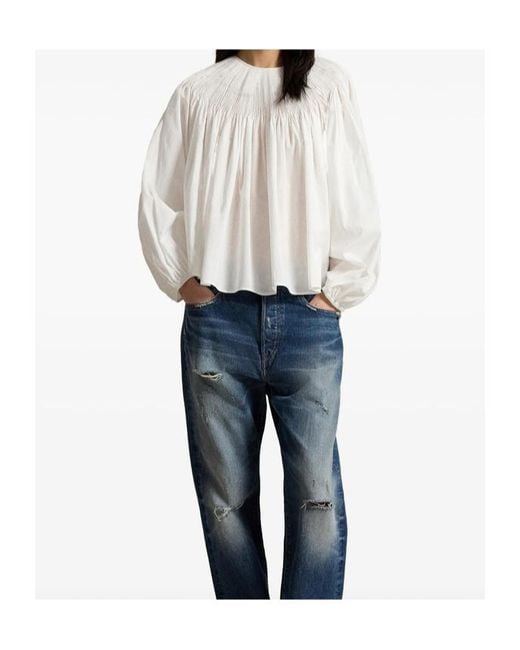 Ralph Lauren White Long-Sleeved Cover-Up